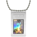 Card Clasp Slab Holder Necklace: Comet Clear